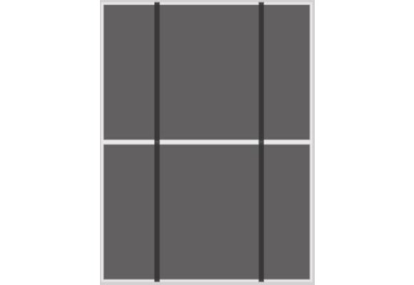 Clickfit Evo Pannendak  Landscape 1 kolom van 2 panelen verticale rails