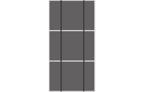 Clickfit Evo Pannendak Landscape 1 kolom van 3 panelen verticale rails