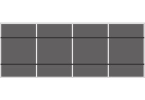 Van der Valk Pannendak Portrait 1 rij van 4 panelen