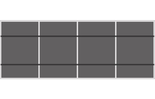 Van der Valk Pannendak Portrait 1 rij van 4 panelen