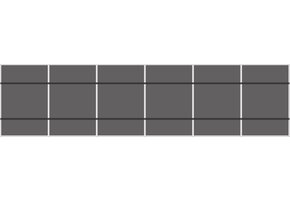 Van der Valk Pannendak Portrait 1 rij van 6 panelen