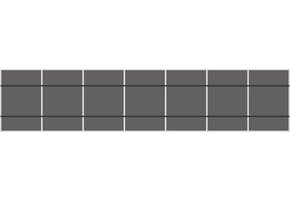 Solar Construct Pannendak Portrait 1 rij van 7 panelen