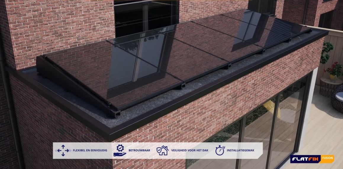 Flatfix Fusion  3 rij van 6 panelen Portrait Zwart