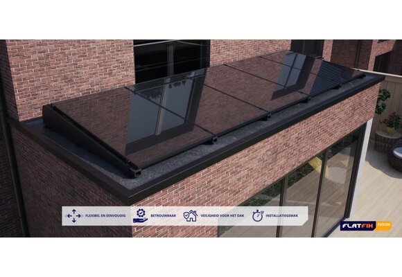 Flatfix Fusion  5 rij van 3 panelen Portrait Zwart