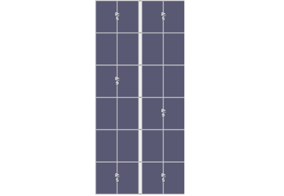 Flatfix Fusion (2x) 6 Rijen van 1 dakje Oost/West Opstelling (24 panelen) landscape