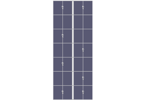 Flatfix Fusion (2x) 7 Rijen van 1 dakje Oost/West Opstelling (28 panelen) landscape
