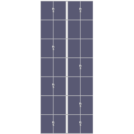 Flatfix Fusion (2x) 7 Rijen van 1 dakje Oost/West Opstelling (28 panelen) landscape