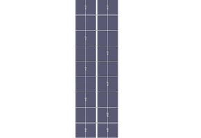 Flatfix Fusion (2x) 9 Rijen van 1 dakje Oost/West Opstelling (36 panelen) landscape