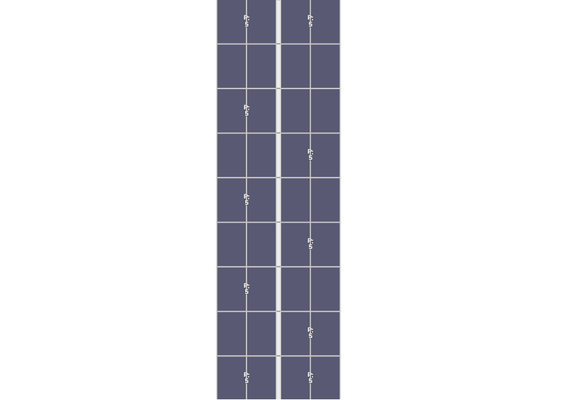 Flatfix Fusion (2x) 9 Rijen van 1 dakje Oost/West Opstelling (36 panelen) landscape