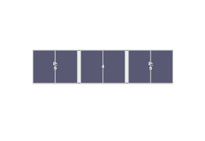 Flatfix Fusion (3x) 1 Rij van 1 dakje Oost/West Opstelling (6 panelen) landscape