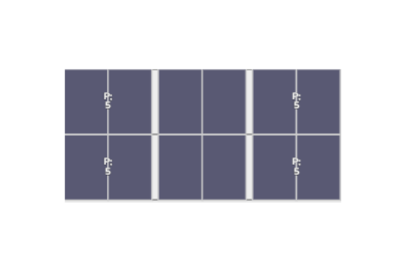 Flatfix Fusion (3x) 2 Rijen van 1 dakje Oost/West Opstelling (12 panelen) landscape