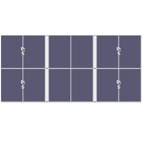 Flatfix Fusion (3x) 2 Rijen van 1 dakje Oost/West Opstelling (12 panelen) landscape