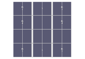 Flatfix Fusion (3x) 4 Rijen van 1 dakje Oost/West Opstelling (24 panelen) landscape