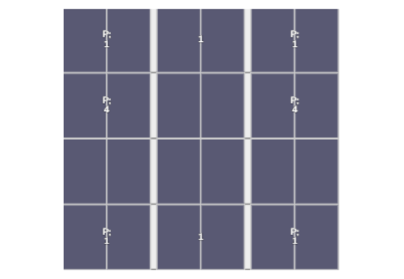 Flatfix Fusion (3x) 4 Rijen van 1 dakje Oost/West Opstelling (24 panelen) landscape
