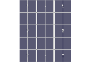 Flatfix Fusion (3x) 5 Rijen van 1 dakje Oost/West Opstelling (30 panelen) landscape