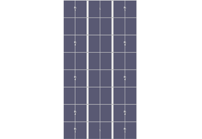 Flatfix Fusion (3x) 8 Rijen van 1 dakje Oost/West Opstelling (48 panelen) landscape