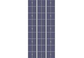 Flatfix Fusion (3x) 9 Rijen van 1 dakje Oost/West Opstelling (54 panelen) landscape