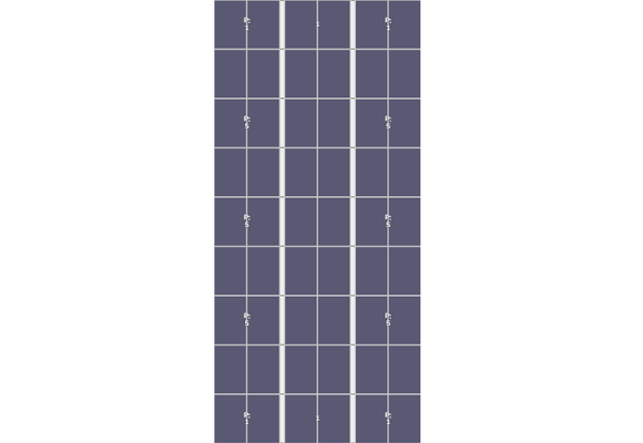 Flatfix Fusion (3x) 9 Rijen van 1 dakje Oost/West Opstelling (54 panelen) landscape
