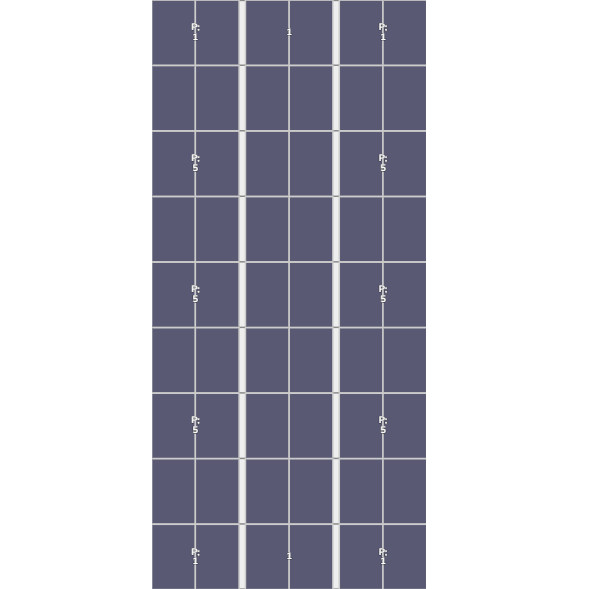 Flatfix Fusion (3x) 9 Rijen van 1 dakje Oost/West Opstelling (54 panelen) landscape