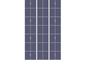 Flatfix Fusion (3x) 7 Rijen van 1 dakje Oost/West Opstelling (42 panelen) landscape