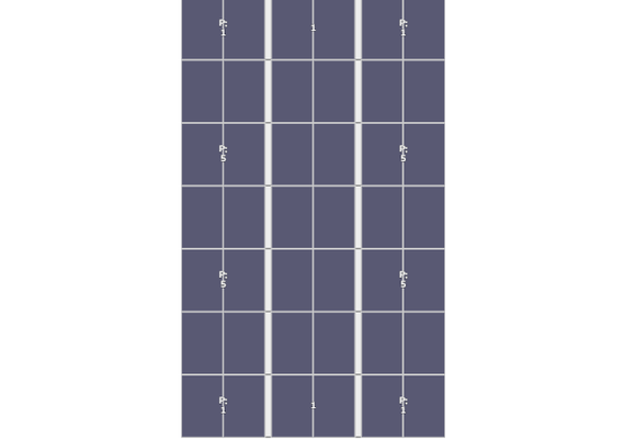 Flatfix Fusion (3x) 7 Rijen van 1 dakje Oost/West Opstelling (42 panelen) landscape