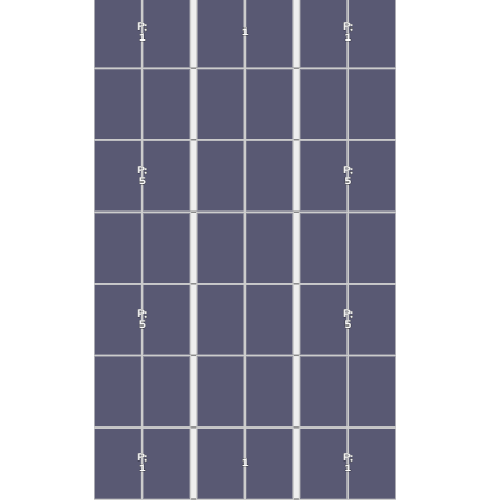 Flatfix Fusion (3x) 7 Rijen van 1 dakje Oost/West Opstelling (42 panelen) landscape