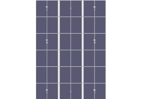 Flatfix Fusion (3x) 6 Rijen van 1 dakje Oost/West Opstelling (36 panelen) landscape