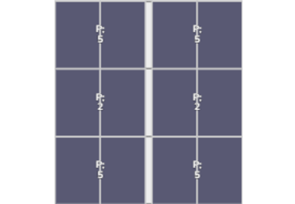 Flatfix Fusion (2x) 3 Rijen van 1 dakje Oost/West Opstelling (12 panelen) landscape