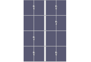 Flatfix Fusion (2x) 4 Rijen van 1 dakje Oost/West Opstelling (16 panelen) landscape