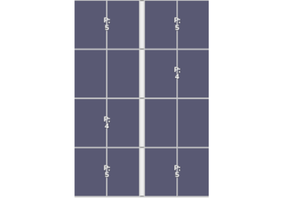 Flatfix Fusion (2x) 4 Rijen van 1 dakje Oost/West Opstelling (16 panelen) landscape