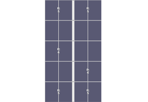 Flatfix Fusion (2x) 5 Rijen van 1 dakje Oost/West Opstelling (20 panelen) landscape
