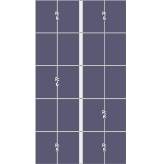 Flatfix Fusion (2x) 5 Rijen van 1 dakje Oost/West Opstelling (20 panelen) landscape