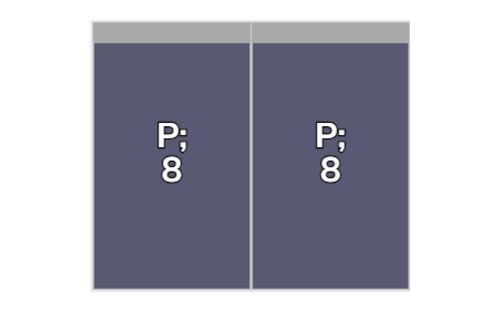 Flatfix Fusion 1 rij van 2 panelen Portrait Zwart