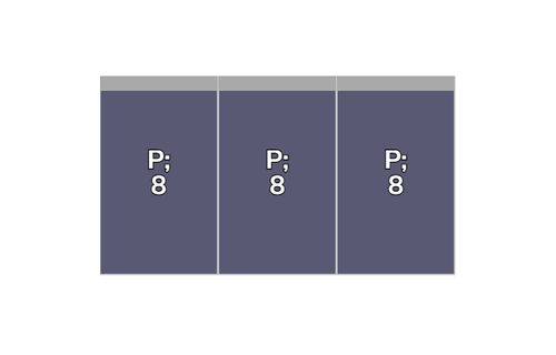 Flatfix Fusion 1 rij van 3 panelen Portrait Zwart