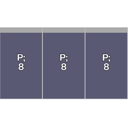 Flatfix Fusion 1 rij van 3 panelen Portrait Zwart