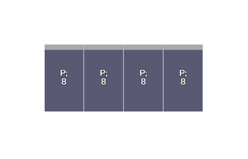 Flatfix Fusion 1 rij van 4 panelen Portrait Zwart