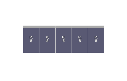 Flatfix Fusion 1 rij van 5 panelen Portrait Zwart