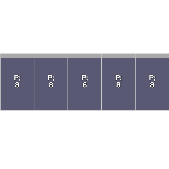 Flatfix Fusion 1 rij van 5 panelen Portrait Zwart