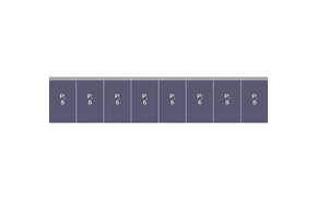 Flatfix Fusion 1 rij van 8 panelen Portrait Zwart