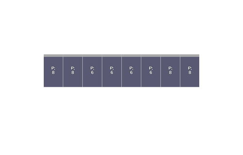 Flatfix Fusion 1 rij van 8 panelen Portrait Zwart