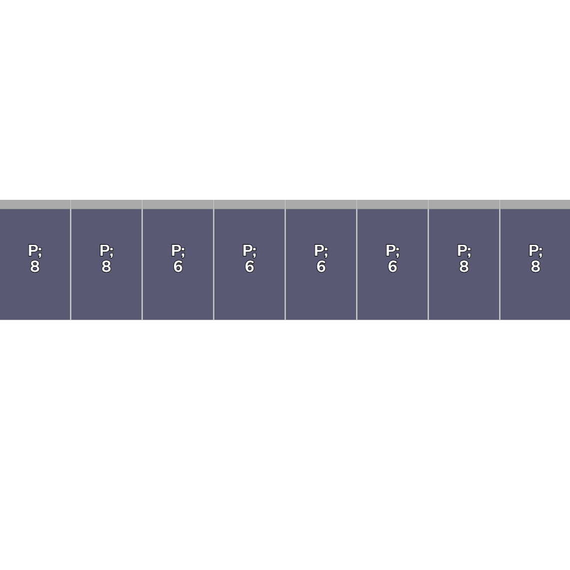 Flatfix Fusion 1 rij van 8 panelen Portrait Zwart