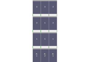 Flatfix Fusion  4 rij van 3 panelen Portrait Zwart