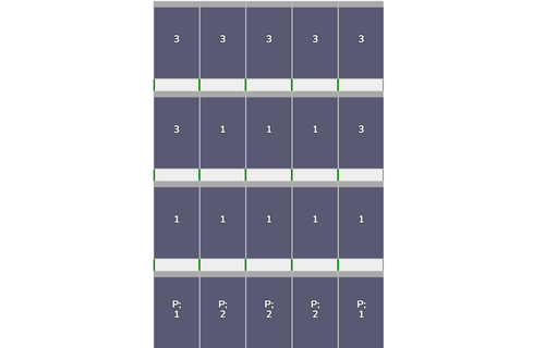 Flatfix Fusion  4 rij van 5 panelen Portrait Zwart