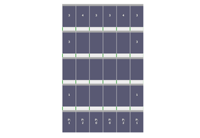 Flatfix Fusion  5 rijen van 6 panelen Portrait Zwart