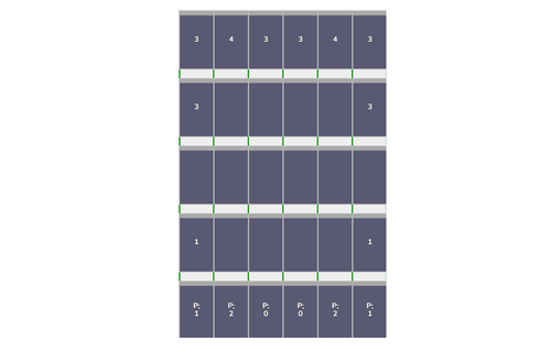 Flatfix Fusion  5 rijen van 6 panelen Portrait Zwart