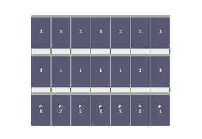 Flatfix Fusion  3 rijen van 7 panelen Portrait Zwart