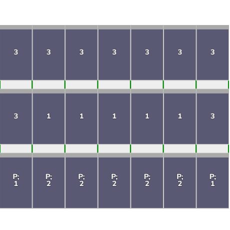 Flatfix Fusion  3 rijen van 7 panelen Portrait Zwart