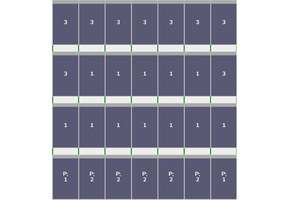 Flatfix Fusion  4 rijen van 7 panelen Portrait Zwart