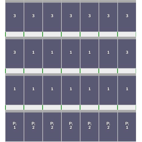 Flatfix Fusion  4 rijen van 7 panelen Portrait Zwart