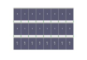 Flatfix Fusion  3 rijen van 8 panelen Portrait Zwart